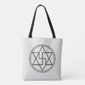 Dowsing Chart - Salomo's Seal Energy Bord Tote Bag (Achterkant)