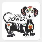 Doxi Power Vierkante Sticker (Voorkant)