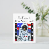 DOXIE ASTRONAUT BRIEFKAART (Staand voorkant)
