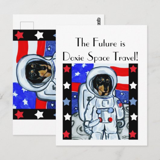 DOXIE ASTRONAUT BRIEFKAART (Voorkant / Achterkant)