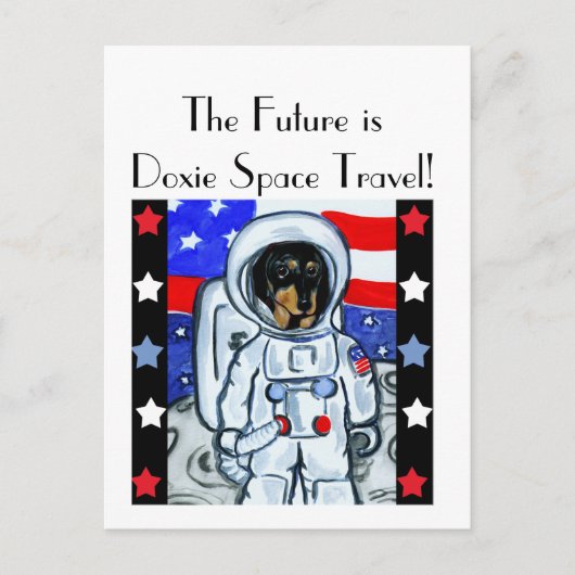 DOXIE ASTRONAUT BRIEFKAART (Voorkant)