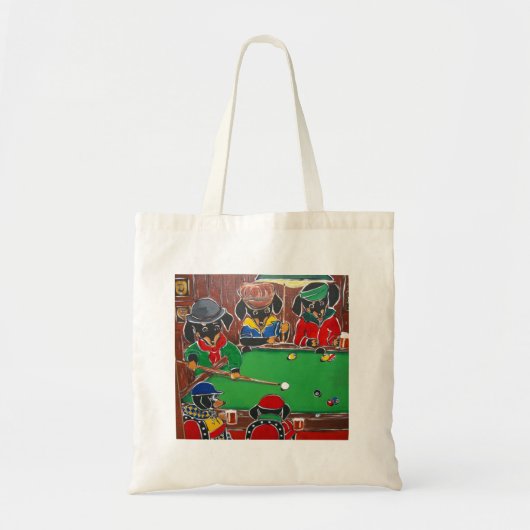 Doxie Biljart Tote Bag (Voorkant)