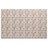 Doxie Bloemen Stof - schattige teckel stof print (Fat Quarter)