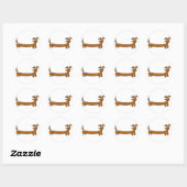 DOXIE-Cartoon Ronde Sticker (Vel)