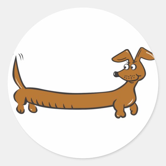 DOXIE-Cartoon Ronde Sticker (Voorkant)
