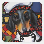 DOXIE CHEF VIERKANTE STICKER (Voorkant)