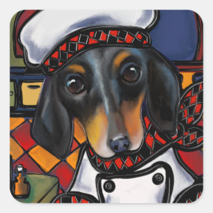 DOXIE CHEF VIERKANTE STICKER