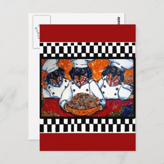 Doxie Chefs Briefkaart (Voorkant / Achterkant)