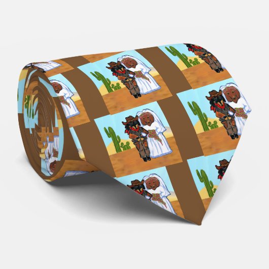 Doxie Cowboy Wedding Stropdas (Opgerold)