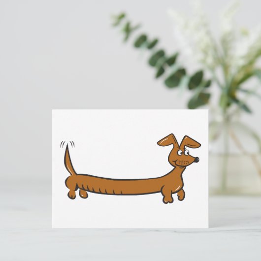 Doxie Dachshund Briefkaart (Staand voorkant)