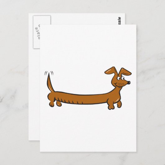 Doxie Dachshund Briefkaart (Voorkant / Achterkant)