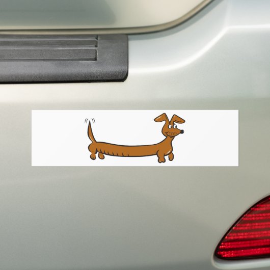 Doxie Dachshund Bumpersticker (Op auto)