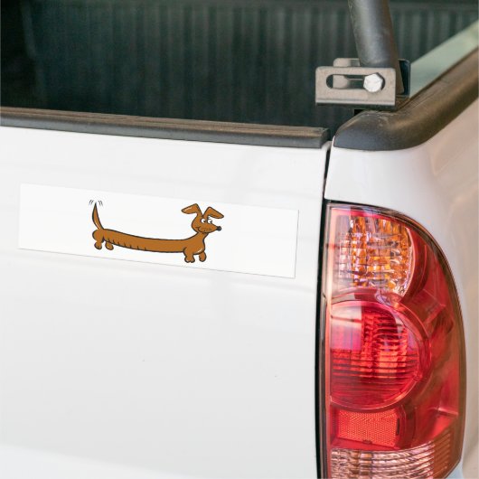 Doxie Dachshund Bumpersticker (Op Truck)