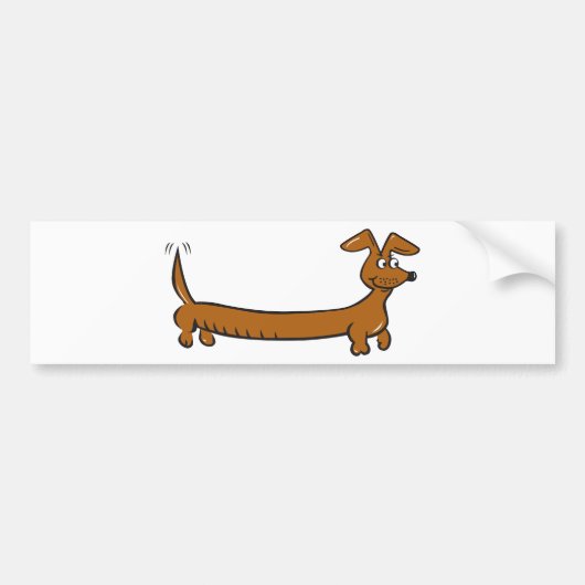 Doxie Dachshund Bumpersticker (Voorkant)