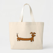 Doxie Dachshund Grote Tote Bag (Voorkant)