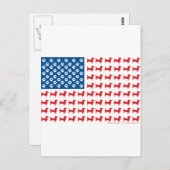 Doxie - Dachshund Patriotic American Flag Briefkaart (Voorkant / Achterkant)
