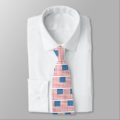 Doxie - Dachshund Patriotic American Flag Stropdas (Gebonden)
