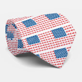 Doxie - Dachshund Patriotic American Flag Stropdas (Opgerold)