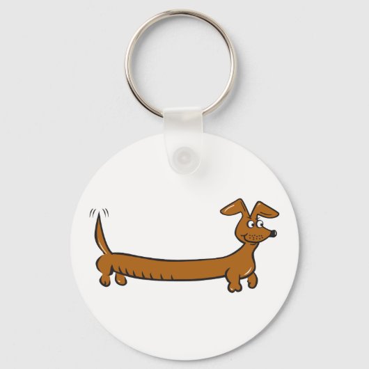 Doxie Dachshund Sleutelhanger (Voorkant)