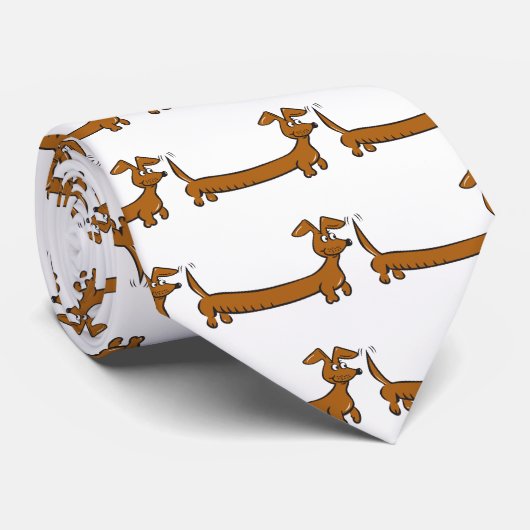 Doxie Dachshund Stropdas (Opgerold)