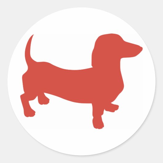 Doxie - Dacshund Ronde Sticker (Voorkant)