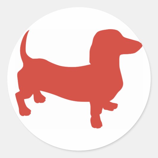 Doxie - Dacshund Ronde Sticker (Voorkant)