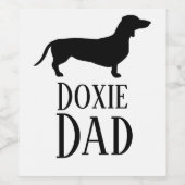 Doxie Dad Wijn Etiket (Enkel label)