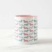 Doxie Dash - Roze Tweekleurige Koffiemok (Center)