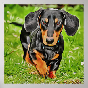 Doxie Dog Live Laugh met Dachshunds Birthday Poster