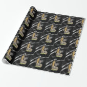 Doxie dog Mustache dachshund black gift onmiddelli Cadeaupapier (Uitgerold)