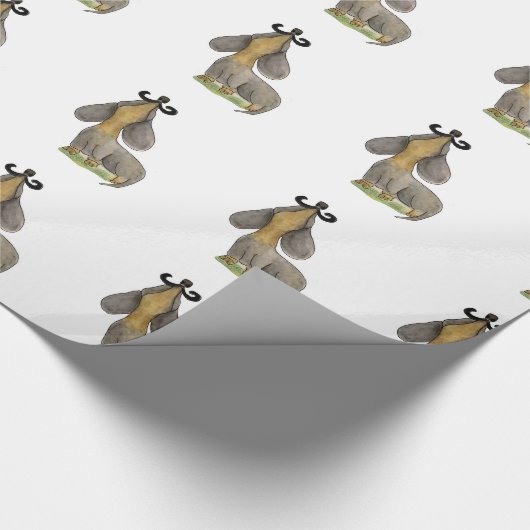 Doxie dog Mustache dachshund doguie Paper GiftWrap Cadeaupapier (Hoek)