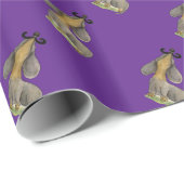 Doxie dog Mustache dachshund Paper Gift Wrapping Cadeaupapier (Rol Hoek)