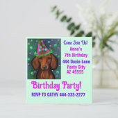 Doxie Feestje  Kaart (Staand voorkant)