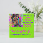 Doxie Feestje  Kaart (Staand voorkant)