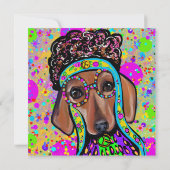 Doxie Feestje  Kaart (Achterkant)