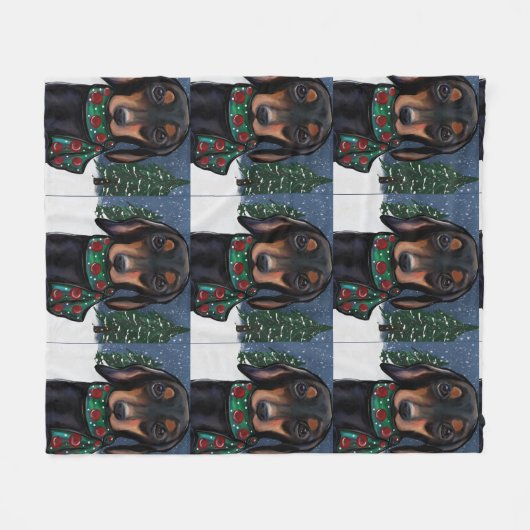 Doxie Fleece Deken (Voorkant (Horizontaal))