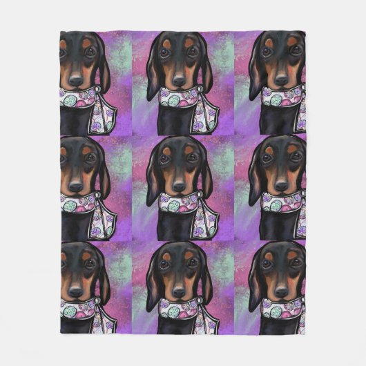 Doxie fleece deken (Voorkant)