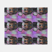 Doxie fleece deken (Voorkant (Horizontaal))