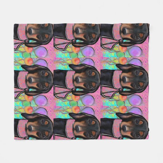 Doxie Fleece Deken (Voorkant (Horizontaal))