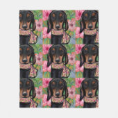 Doxie fleece deken (Voorkant)