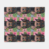 Doxie fleece deken (Voorkant (Horizontaal))