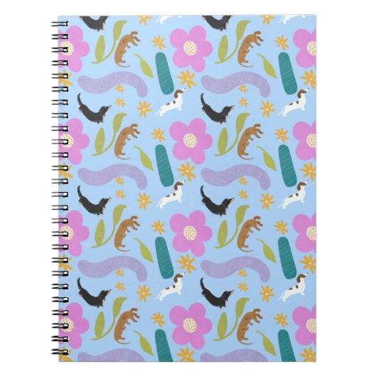 Doxie floral notebook #1 notitieboek (Voorkant)