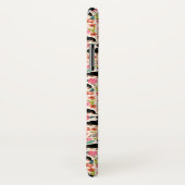 Doxie Floral phone case - black and tan doxie (Achterkant / rechts)