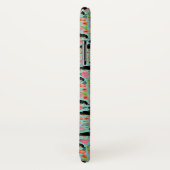 Doxie Floral phone case - black and tan doxie (Achterkant / rechts)