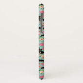 Doxie Floral phone case - black and tan doxie (Achterkant/links)