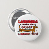 DOXIE-GELUKKIG RONDE BUTTON 5,7 CM (Voorkant /achterkant)