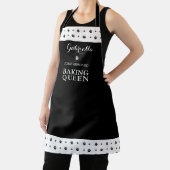 Doxie Goedgekeurd Baking Queen Zwart Wit Custom Schort (Insitu)