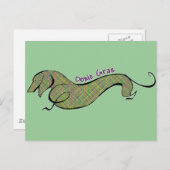Doxie Gras Briefkaart (Voorkant / Achterkant)
