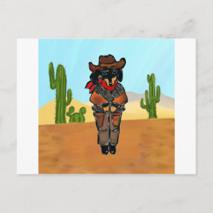 Doxie Gunslinger Briefkaart