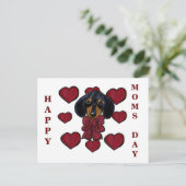 Doxie Hearts Briefkaart (Staand voorkant)